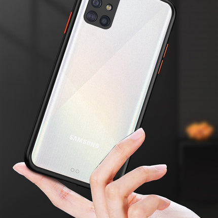 Paper Thin Back Cover For Samsung Galaxy A71 , Super Slim Matte Translucent Full Protection Back Case (Black)