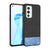Soft Fabric & Leather Hybrid for OnePlus 9RT  Back Cover, Shockproof Protection Slim Hard Back Case (Black ,Blue)