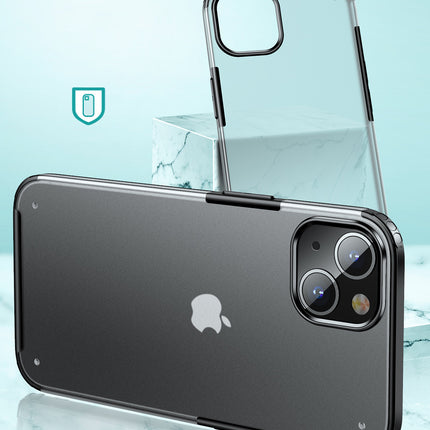 Shield Frosted Acrylic Back Shock Proof Case Cover for Apple iPhone 13 Mini (5.4) (Black)
