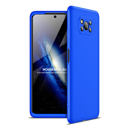 Double Dip Full 360 Protection Back Case Cover for Poco X3 Pro (Blue)