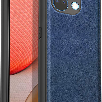 Mobizang Tux Leather Back Cover for Oneplus Nord 3 | Slim Shockproof Camera Protection Bumper Case (Blue)