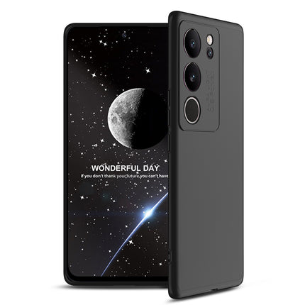 Mobizang Double Dip Full 360 Protection Back Case Cover for Vivo V29 PRO (Black)