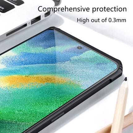 Beetle Camouflage for Samsung Galaxy S21 FE Back Case, [Military Grade] Shockproof Slim Hybrid Cover (Black)