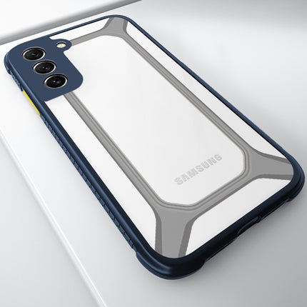 Unicorn for Samsung Galaxy S21 FE Clear Back Case, [Military Grade Protection] Shock Proof Slim Hybrid Bumper Cover (Blue)