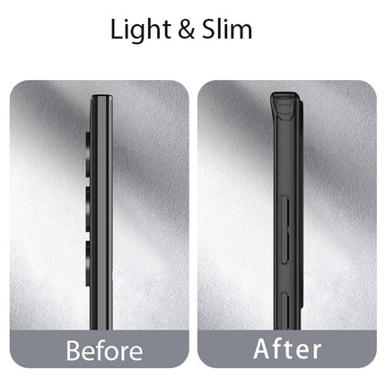 Mobizang Shield Frosted Acrylic Back Shock Proof Case Cover for Samsung Galaxy S23 Ultra (Black)