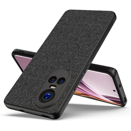 Kapa Soft Full Fabric Protective Back Case Cover for Oppo Reno 10 / Reno 10 PRO (5G) | Shockproof Slim Hard Anti Slip Back Case (Black)