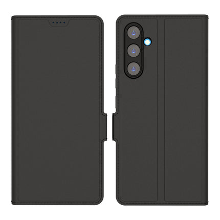 Mobizang Noble Slim Magnetic Leather Flip Cover for Samsung Galaxy A54 (5G) | Card Holder Stand Leather Flip Wallet Case (Black)