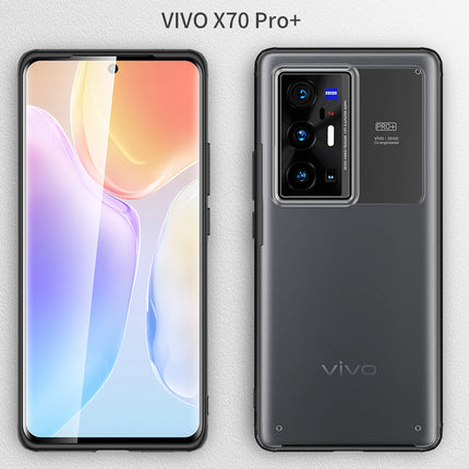 Shield Frosted Acrylic Back Shock Proof Case Cover for Vivo X70 PRO PLUS (Black)