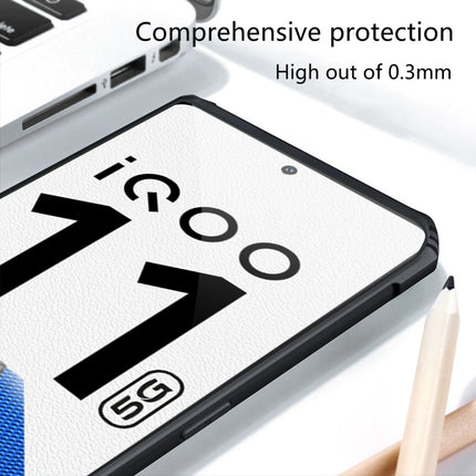 Mobizang Beetle for IQOO 11 (5G) Back Case | [Military Grade Protection] Shock Proof Slim Hybrid Bumper Cover (Black)