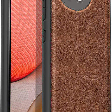 Mobizang Tux Back Case for Vivo X90 (5G) | Slim Leather Shockproof Camera Protection Back Cover (Brown)