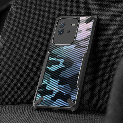 Mobizang Bull Camouflage Back Cover for IQOO Neo 6 (5G) , [Military Grade Protection] Shock Proof Slim Hybrid Bumper Case (Black)