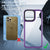 Mobizang Warrior Acrylic Clear Back Cover For Apple iPhone 15 Pro | Slim Shockproof [Military Grade Protection] Hybrid Bumper Case (Purple Sides)