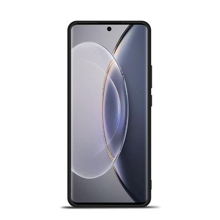 Mobizang Razor Wallet Back Case for Vivo X90 Pro (5G) | Slim PU Leather & Fabric Cover with Inbuilt Card Pocket (Black)
