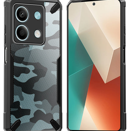 Mobizang Bull Camouflage Back Cover for Redmi Note 13 PRO | [Military Grade Protection] Shock Proof Slim Hybrid Bumper Case (Black)