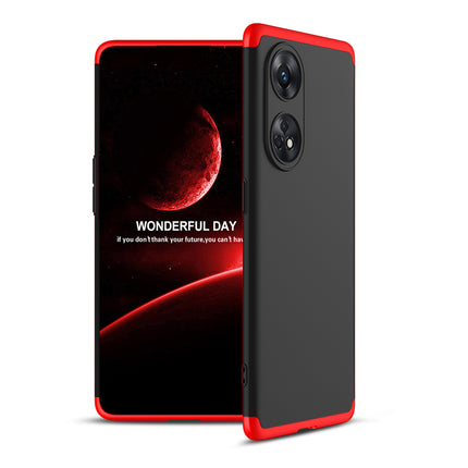 Mobizang Double Dip Full 360 Protection Back Case Cover for Oppo Reno 8T (5G) (Red,Black)