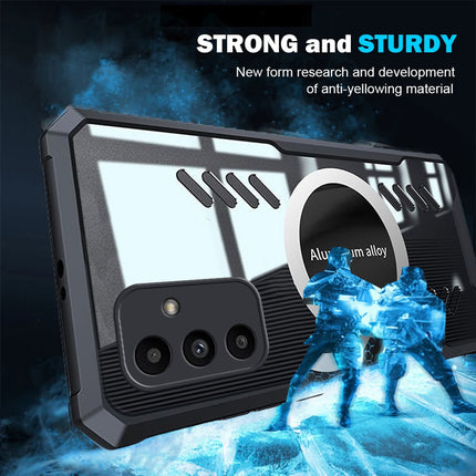 Mobizang Magnetic Heat Dissipation Gaming Back Cover For Samsung Galaxy A15 | Slim Shockproof Bumper Case (Black)