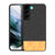 Soft Fabric & Leather Hybrid for Samsung Galaxy S21 FE Back Cover, Shockproof Protection Slim Hard Back Case (Black ,Brown)