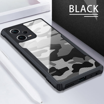 Mobizang Beetle Camouflage for Redmi Note 12 Pro Plus Back Case| [Military Grade Protection] Shock Proof Slim Hybrid Bumper Cover (Black)