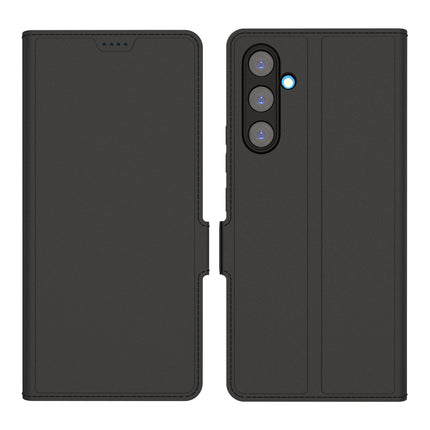 Mobizang Noble Slim Magnetic Leather Flip Case Cover for Samsung Galaxy A34 (5G) | Card Holder Stand Leather Flip Wallet Case (Black)