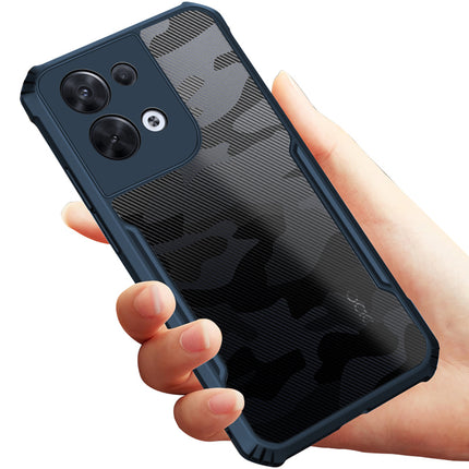 Mobizang Beetle Camouflage for Oppo Reno 8 Pro (5G) Back Case, [Military Grade Protection] Shock Proof Slim Hybrid Bumper Cover (Blue)