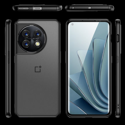 Mobizang Shield Frosted Acrylic Back Shock Proof Case Cover for OnePlus 11 (Black)