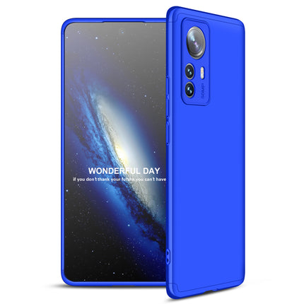 Mobizang Double Dip Full 360 Protection Back Case Cover for Redmi Note 12 Pro Plus (Blue)