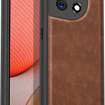 Mobizang Tux Back Case for OnePlus 11 | Slim Leather Shockproof Camera Protection Back Cover (Brown)