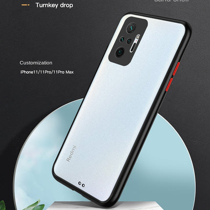 Paper Thin Back Cover For Xiaomi Redmi Note 10 Pro /  Note 10 Pro Max , Super Slim Matte Translucent Full Protection Back Case (Black)