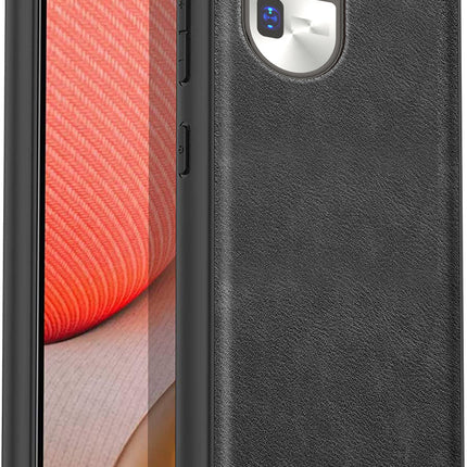 Mobizang Tux Leather Back Cover for Oppo Reno 10 Pro Plus | Slim Shockproof Camera Protection Bumper Case (Black)