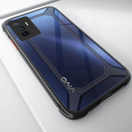 Mobizang Unicorn for Vivo V23E (5G) Clear Back Case, Shock Proof Slim Hybrid Bumper Cover (Black)