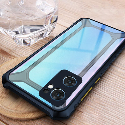 Mobizang Unicorn for Oppo Reno 7 (5G) Clear Back Case, Shock Proof Slim Hybrid Bumper Cover (Blue)