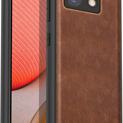 Mobizang Tux Leather Back Cover for Redmi Note 13 PRO | Slim Shockproof Camera Protection Bumper Case (Brown)