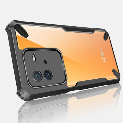 Mobizang Bull Back Cover for IQOO Neo 6 (5G) , [Military Grade Protection] Shock Proof Slim Hybrid Bumper Case (Black)