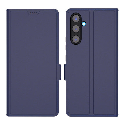 Mobizang Noble Slim Magnetic Leather Flip Cover for Samsung Galaxy A54 (5G) | Card Holder Stand Leather Flip Wallet Case (Blue)