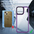 Mobizang Warrior Acrylic Clear Back Cover For Apple iPhone 15 | Slim Shockproof [Military Grade Protection] Hybrid Bumper Case (Purple Sides)