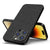 Mobizang Soft Full Fabric Protective Back Case Cover for Apple iPhone 15 Pro | Shockproof Slim Hard Anti Slip Back Case (Black)