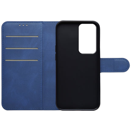Mobizang Prime Slim Magnetic Flip Cover for Samsung Galaxy S23 Ultra | PU Leather Shockproof Folio Case with Card Holders RFID Blocking Kickstand (Blue)