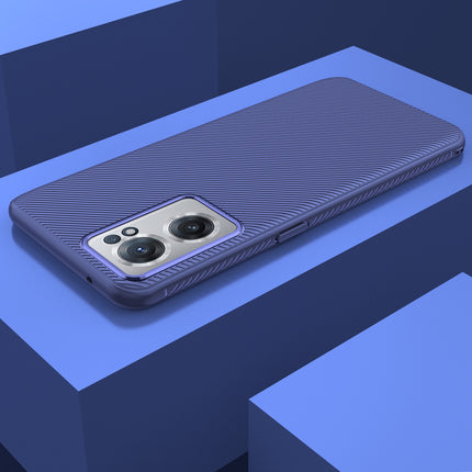Twill Shockproof Soft Flexible Back Case Cover for OnePlus Nord CE 2 (Blue)