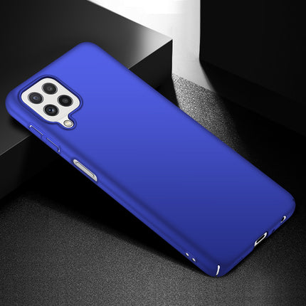 Silk Smooth Finish [Full Coverage] All Sides Protection Slim Back Case Cover for Samsung Galaxy A22 (4G) (Blue)
