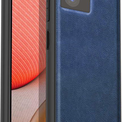 Mobizang Tux Back Case for Vivo IQOO Z7 (5G) | Slim Leather Shockproof Camera Protection Back Cover (Blue)