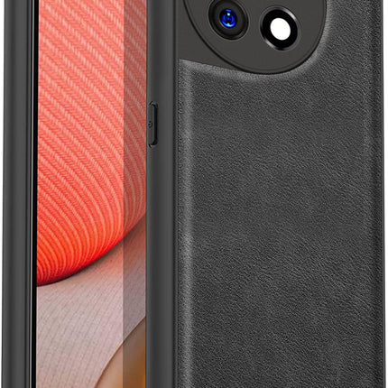 Mobizang Tux Back Case for OnePlus 11R | Slim Leather Shockproof Camera Protection Back Cover (Black)