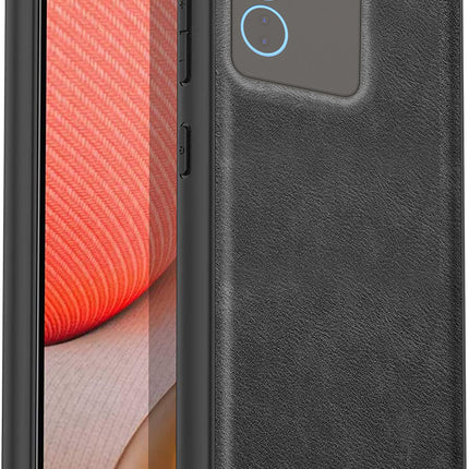 Mobizang Tux Back Case for Vivo V27 (5G) / V27 PRO (5G) | Slim Leather Shockproof Camera Protection Back Cover (Black)