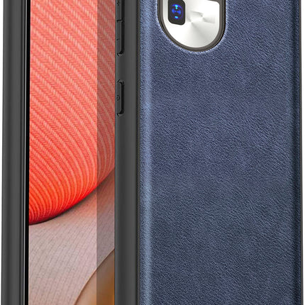Mobizang Tux Leather Back Cover for Oppo Reno 10 Pro Plus | Slim Shockproof Camera Protection Bumper Case (Blue)