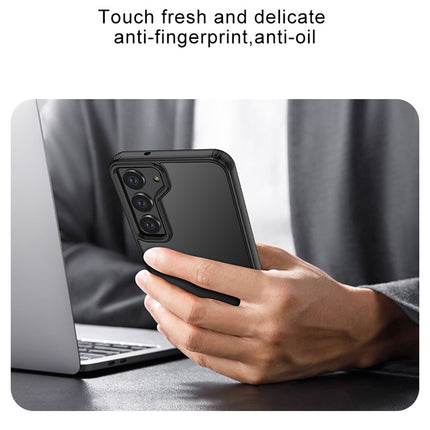 Mobizang Shield Frosted Acrylic Back Shock Proof Case Cover for Samsung Galaxy S23 Plus (Black)