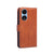 Mobizang Prime Slim Magnetic Flip Cover for Oppo Reno 8T (5G) | PU Leather Shockproof Folio Case with Card Holders RFID Blocking Kickstand (Brown)