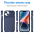 Mobizang Thunder Protective Flexible Back Cover for Apple iPhone 15 Plus | Slim Anti Slip Rugged TPU Shockproof Full Body Bumper Case (Blue)