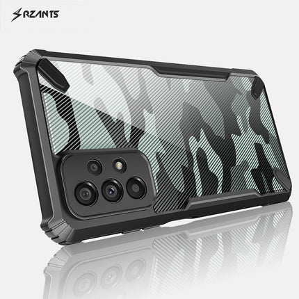 Mobizang Bull Camouflage Back Cover for Samsung Galaxy A73 (5G), Shockproof Slim Hybrid Clear Case,Black