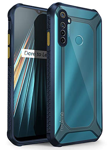 Unicorn for Realme 6i/ Narzo 10 Clear Back Case, [Military Grade Protection] Shock Proof Slim Hybrid Bumper Cover (Blue)