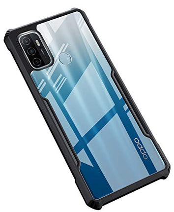 Beetle for Oppo A53 Back Case, [Military Grade Protection] Shock Proof Slim Hybrid Bumper Cover (Black)
