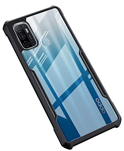 Beetle for Oppo A53 Back Case, [Military Grade Protection] Shock Proof Slim Hybrid Bumper Cover (Black)